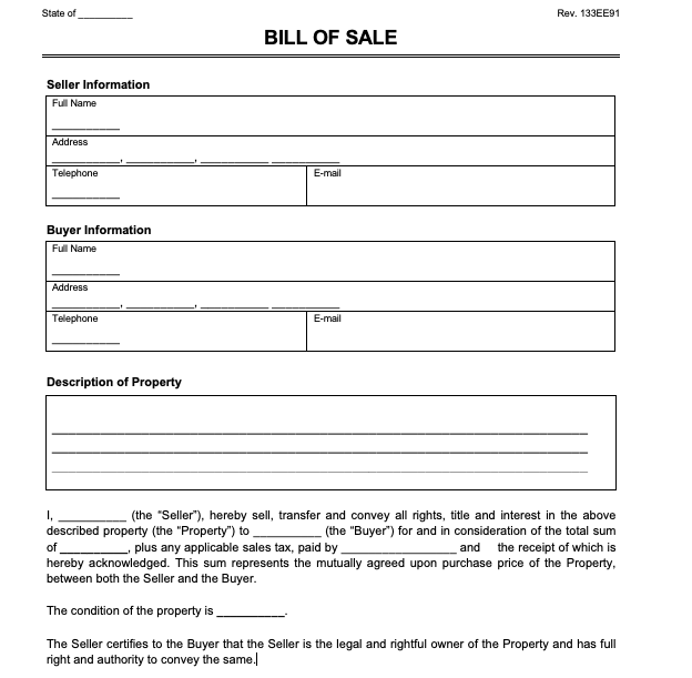 19+ FREE Bill Of Sale Template Editable [Word, PDF, Excel] Templates Art