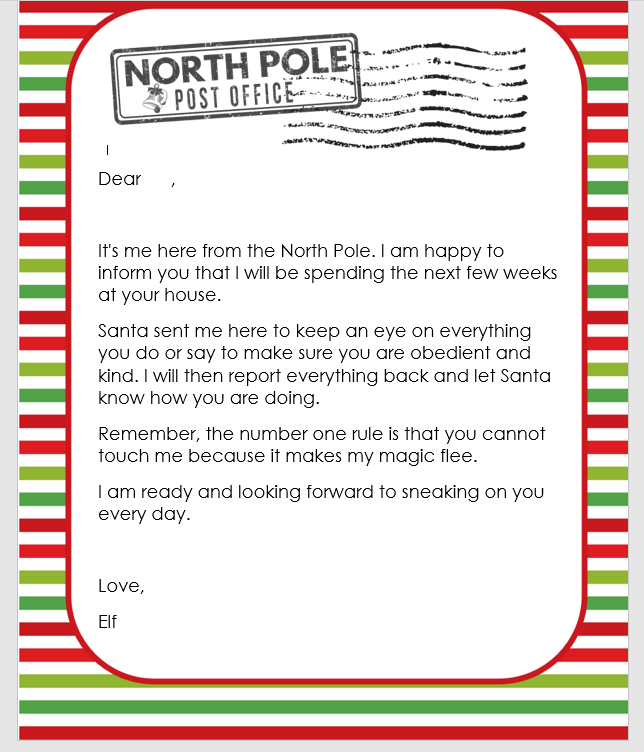 7+ Elf on The Shelf Letter Templates FREE in 2021 [Word, PDF ...