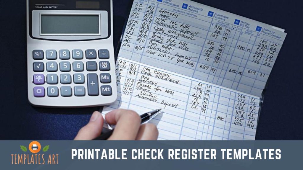 17+ Printable Check Register Template Download [FREE PDF] Templates Art