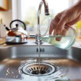 No vinegar and no baking soda: pour half a glass of this and the drain practically cleans itself