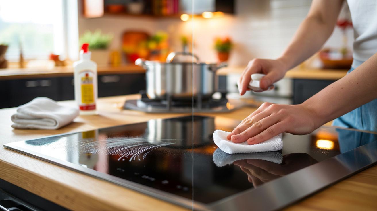 Scratches on glass-ceramic cooktops can often be removed in four simple steps, restoring a smooth and clean surface